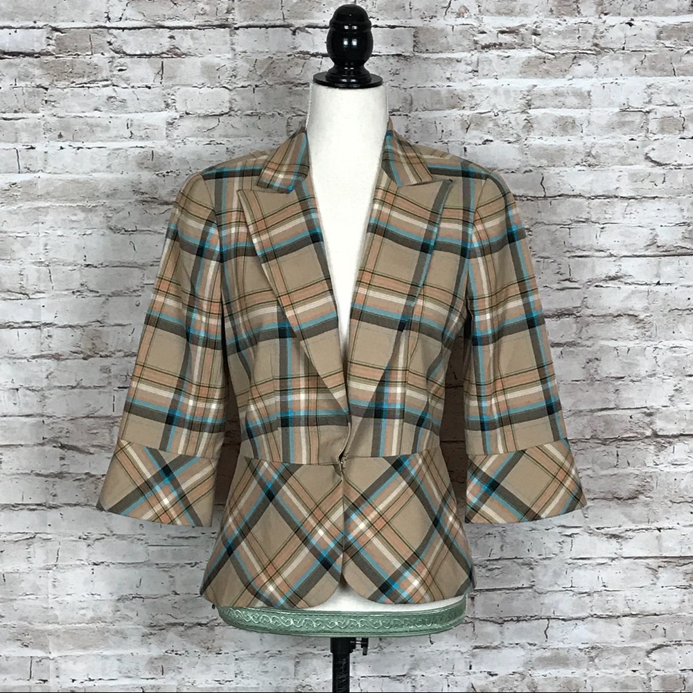 Trina Turk plaid blazer
